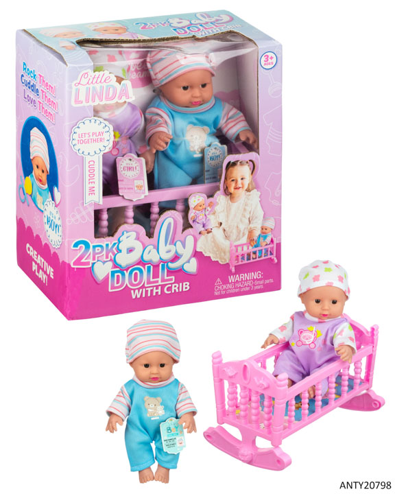 Little Linda Baby DOLL w/ Crib