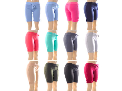 Women's Jersey Knit Bermuda SHORTS - Assorted Colors