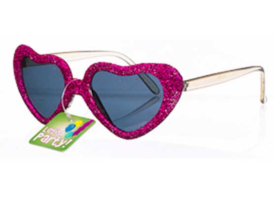 Glitter Heart Party GLASSES