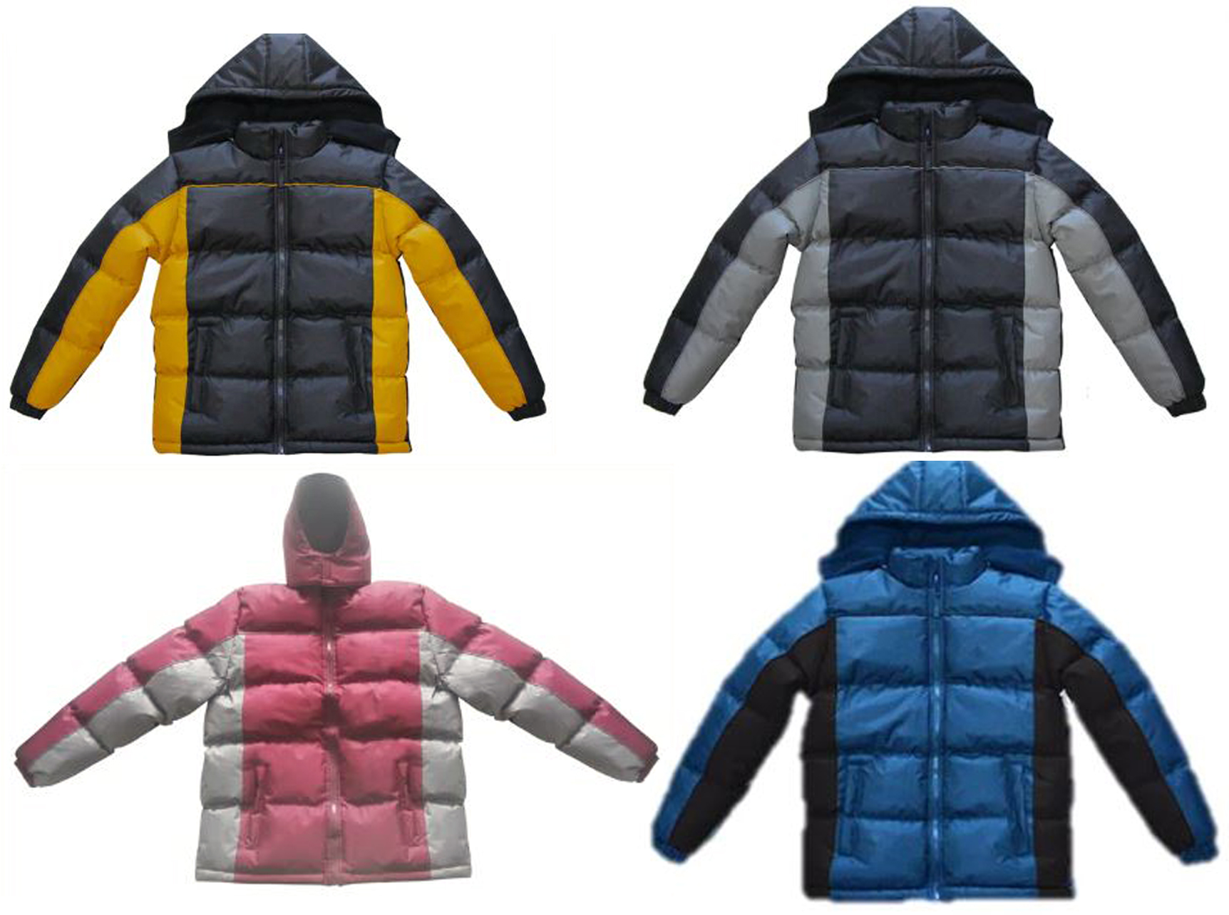 Wholesale Men's Hooded Puffer Winter Coat 100 / Assorted Sizes