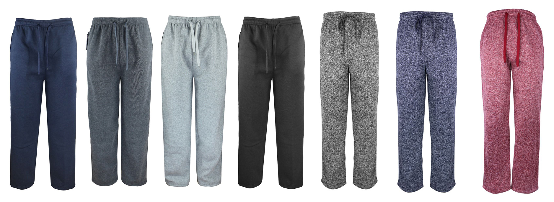 Men's Fleece Sweatpants w/ Elastic Waist