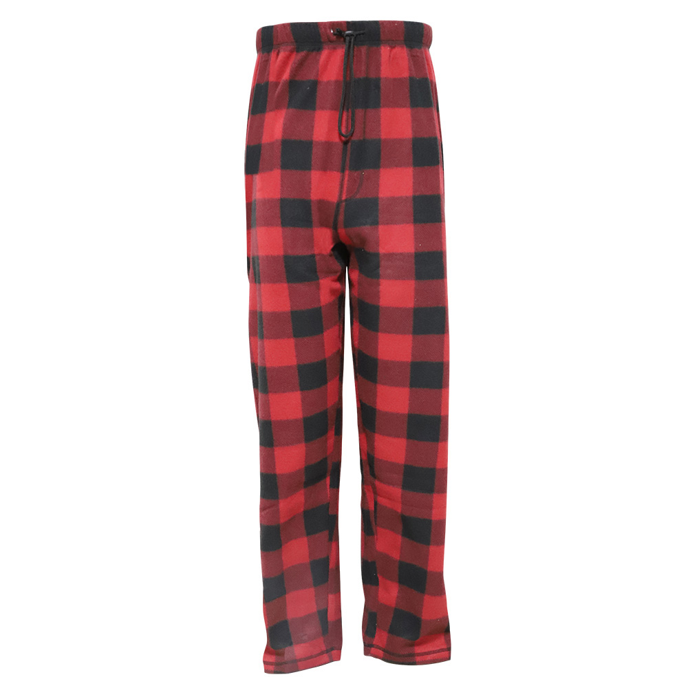 Men's Buffalo Check Plaid Flannel PAJAMA Pants - Red & Black - Sizes Small-2XL