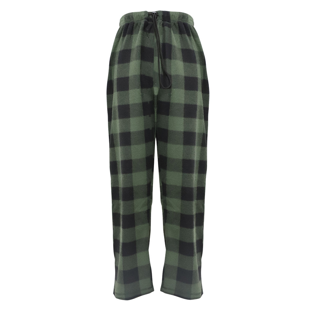 Men's Buffalo Check Plaid Flannel Pajama PANTS - Green & Black - Sizes Small-2XL