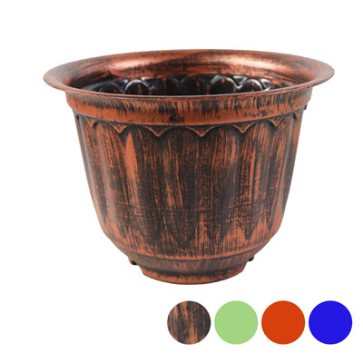 PLANTER Jasmine Pot 12in Across 8.8in Hi 4 Colors #518-12