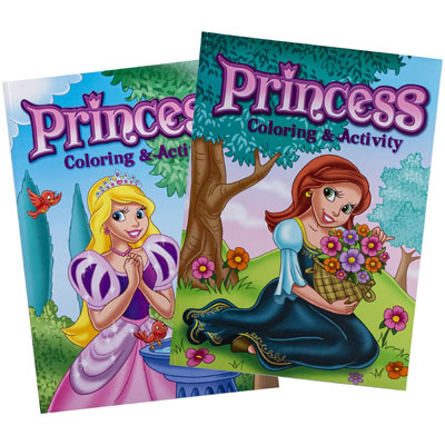 COLORING BOOK Princess In Pdq2 Asst With Bonus Cut Out