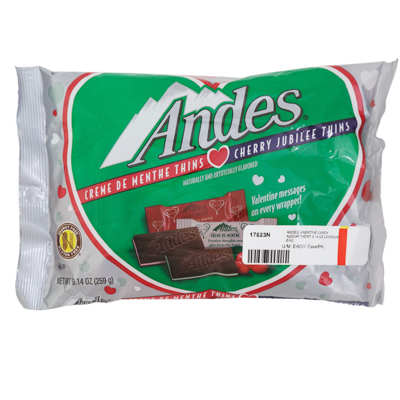 Andes Valentine CANDY Assortment 9.14 Oz Laydwon Bag