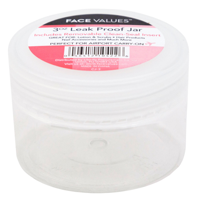 JAR 3oz Leak Proof Plastic Face Values