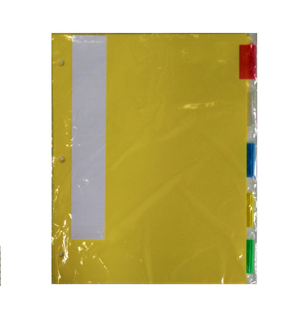 Yellow Index DIVIDERS - 5 Tab