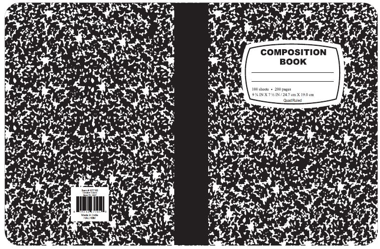 Quad Ruled Composition BOOKs