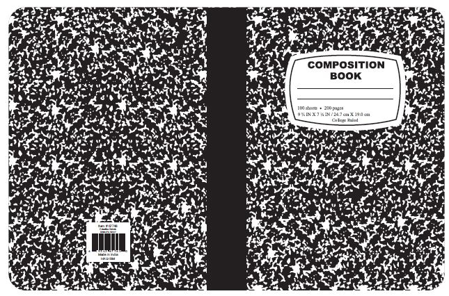 College Ruled Composition BOOKs