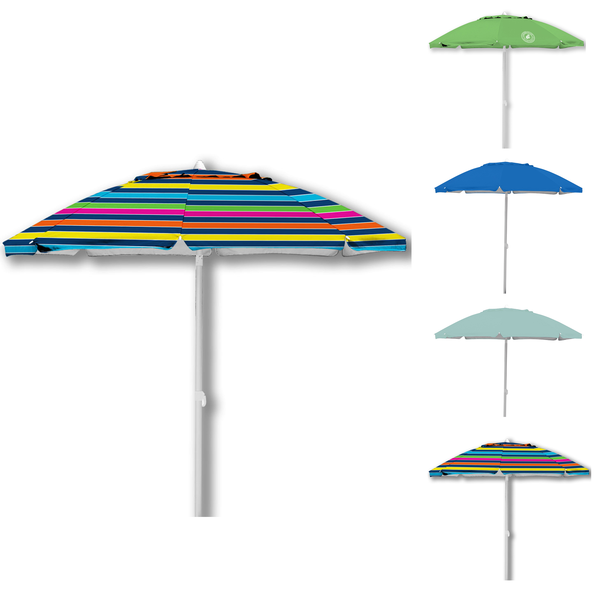 7' Caribbean Joe Beach Umbrella w/ UV Protection - Choose Your Color(s)