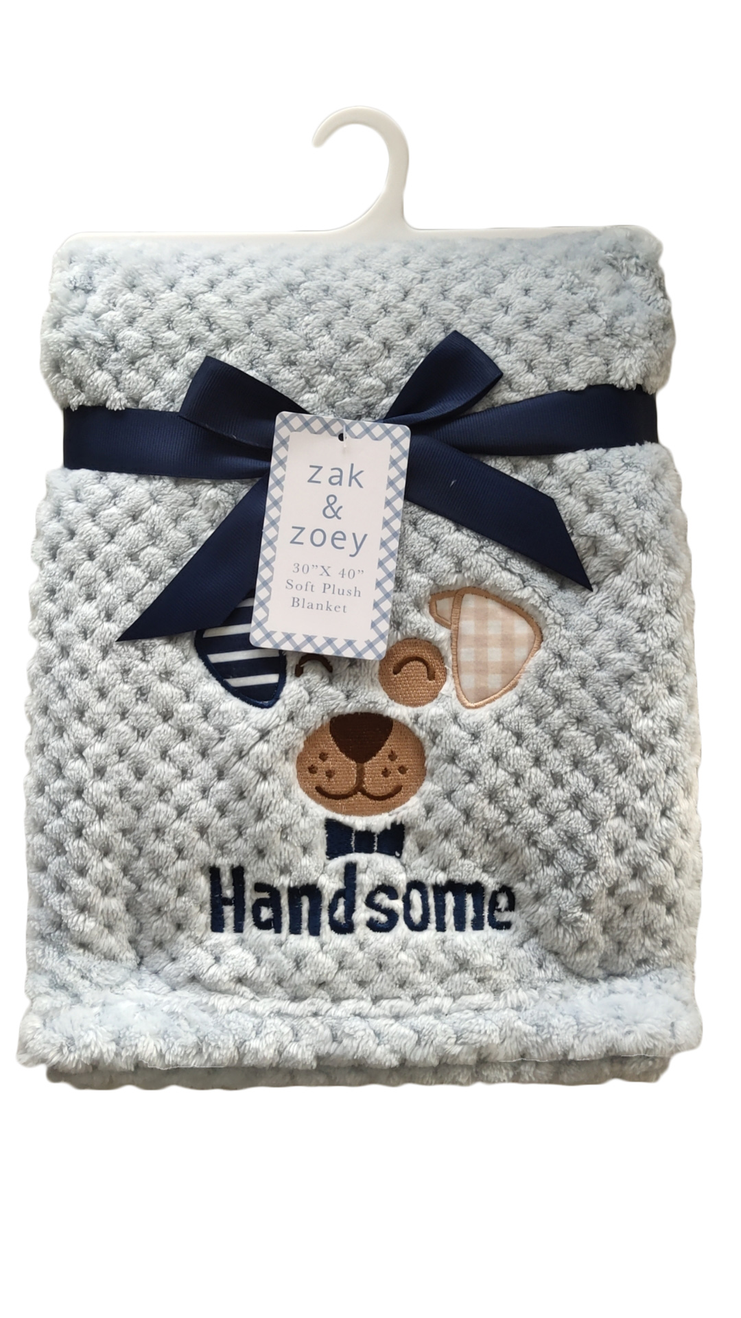 ''30'''' x 40'''' Embroidered Applique Baby Blankets - Hansome Bear Print''