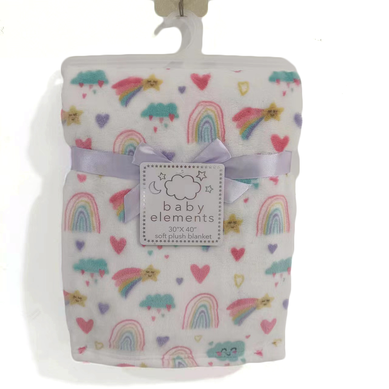 ''30'''' x 40'''' Soft PLUSH Printed Blankets - Heart & Rainbow Print''