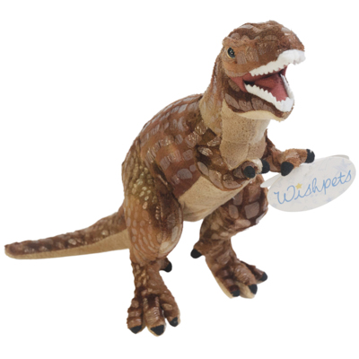 Plush 12in Tyrannosaurus Dinosaur Brown Wishpets*12.00*