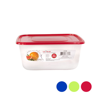 FOOD Storage 3.2l Square 3 Color Lids #5815