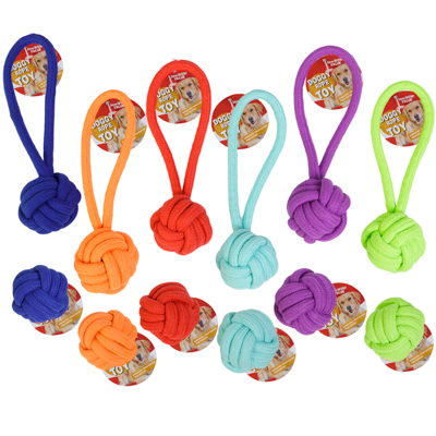 ''Dog TOY Rope Chew 2 Assorted Styles 6 Colors #c26986, C26987''