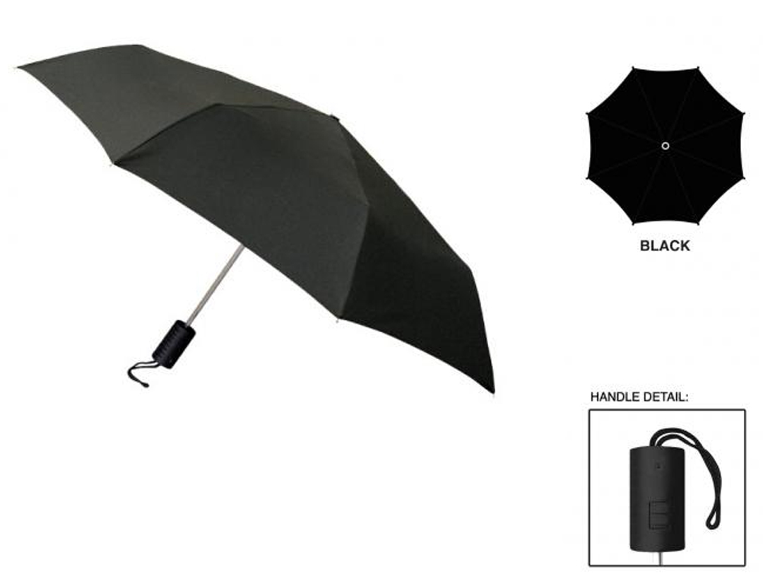 WeatherZone 38' Arc Black Automatic Folding UMBRELLAs