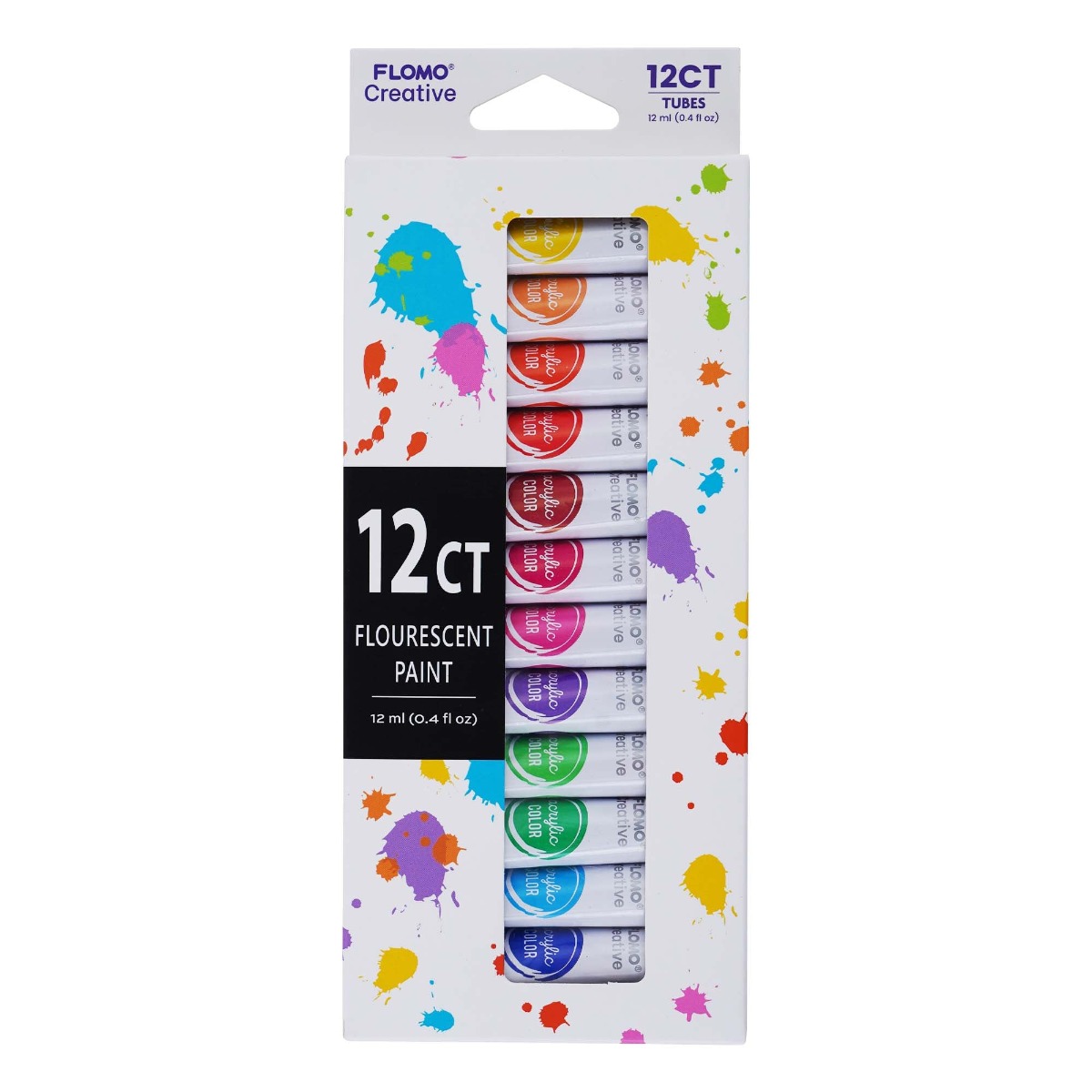 Acrylic PAINT Set - Flourescent Colors - 10-Pack