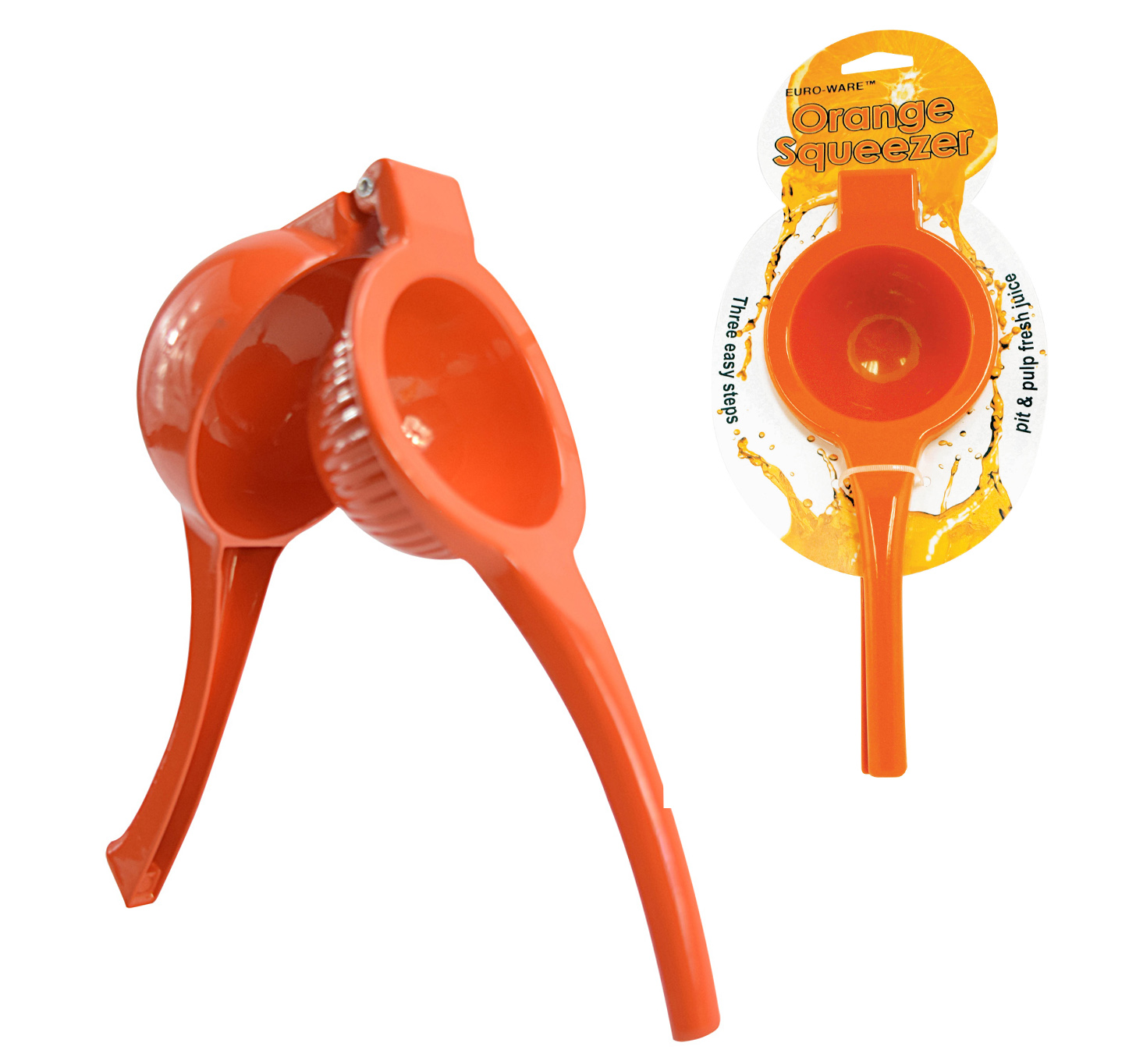 Handheld Die-Cast Aluminum Orange Squeezers