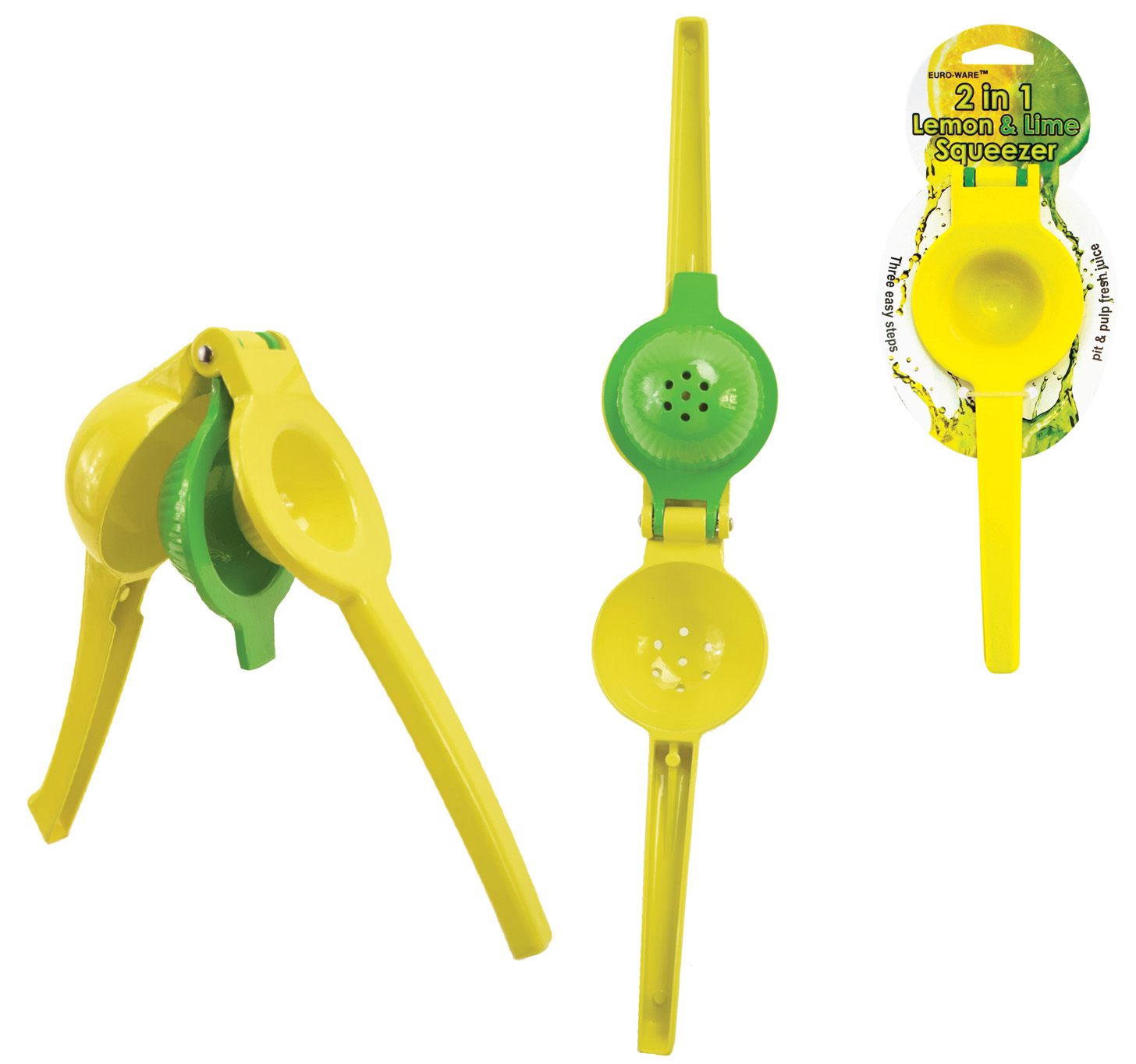 2-in-1 Handheld Lemon & Lime Aluminum Squeezers