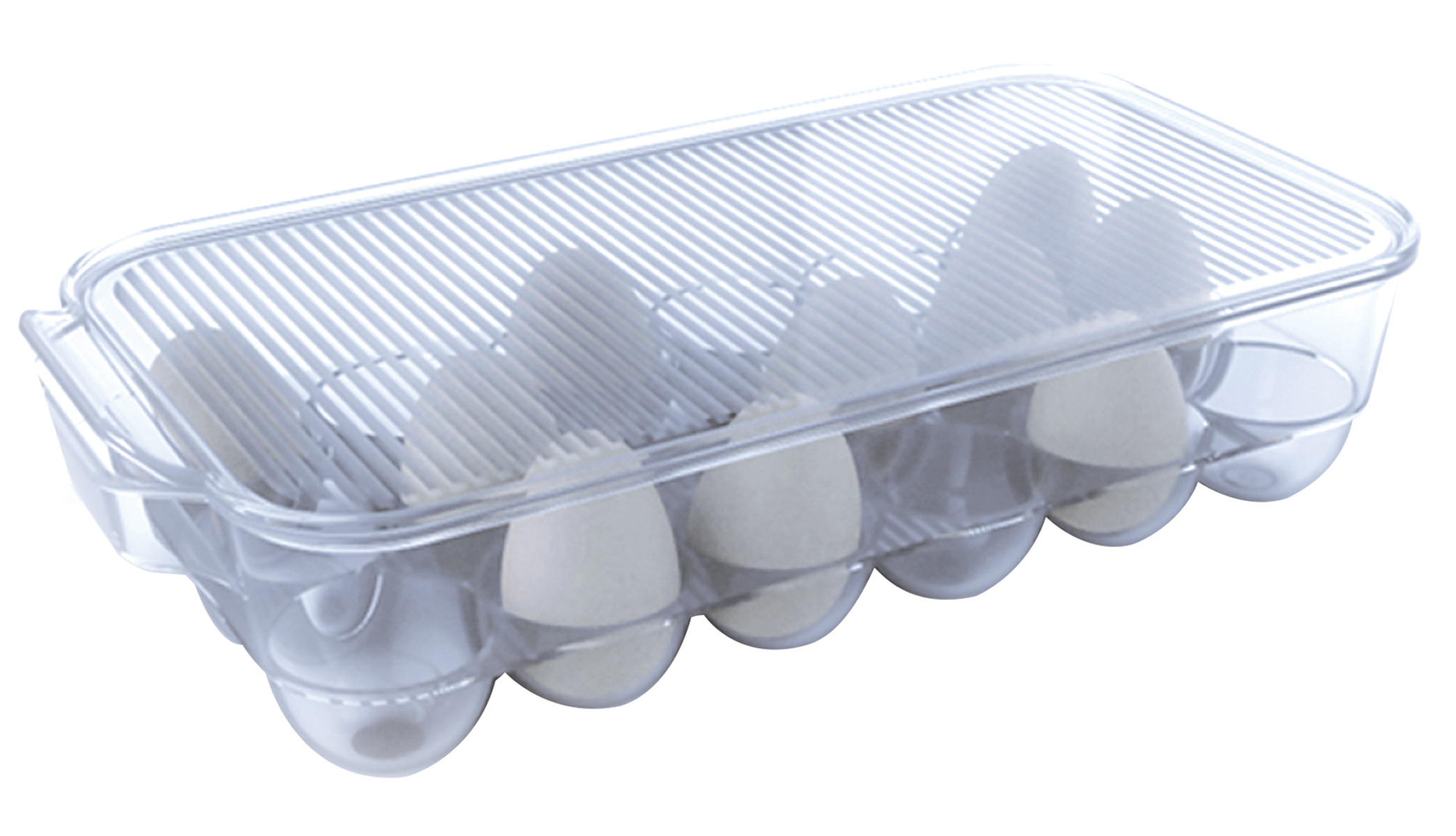 Fridgemate 18 Ct. STACKABLE Egg Storage Holders w/ Clear Protective Lid