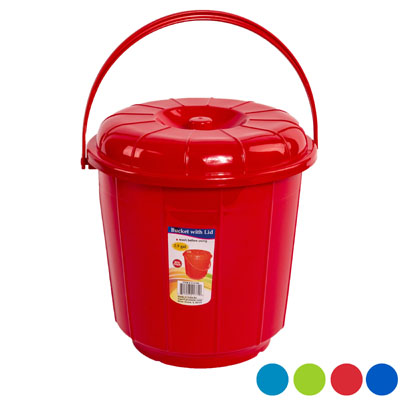 Bucket W/lid & HANDLE 2.9 Gal 10.5d X 11.5h - 4 Colors #eco 511