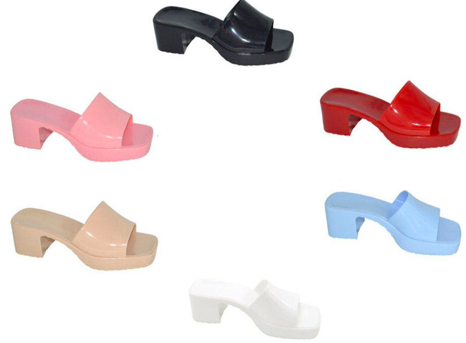 Women's High Wedge Fashion Slide Sandals - Assorted Colors - Choose Your Size(s) & Color(s)