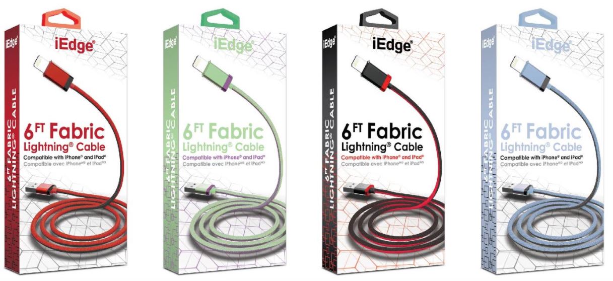 6' Two Tone Fabric IPHONE Lightning Cables