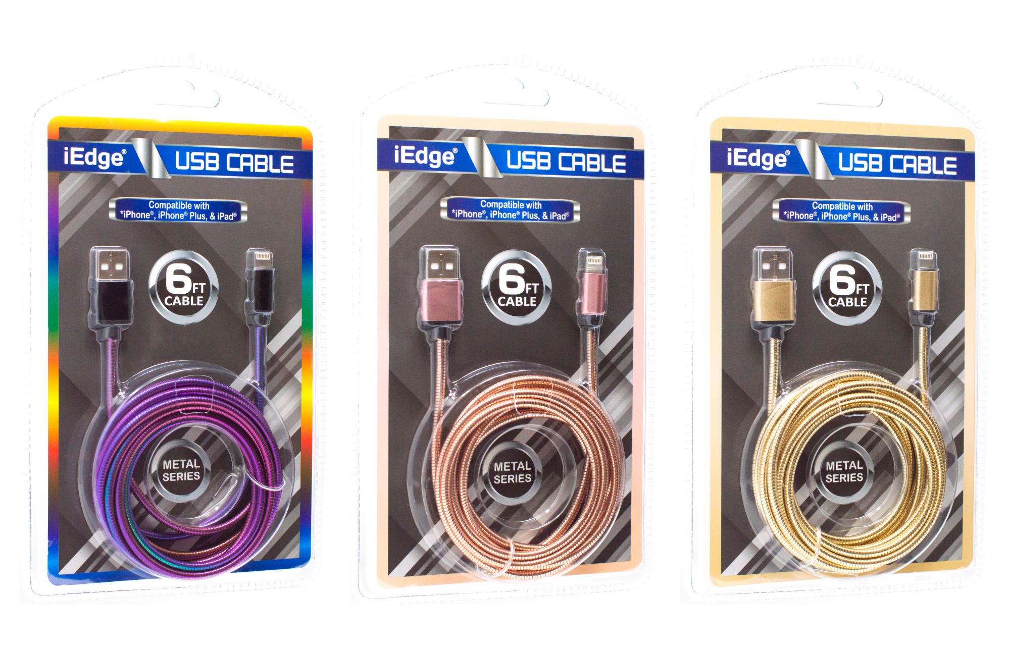 6' METAL iPhone Lightning Cables