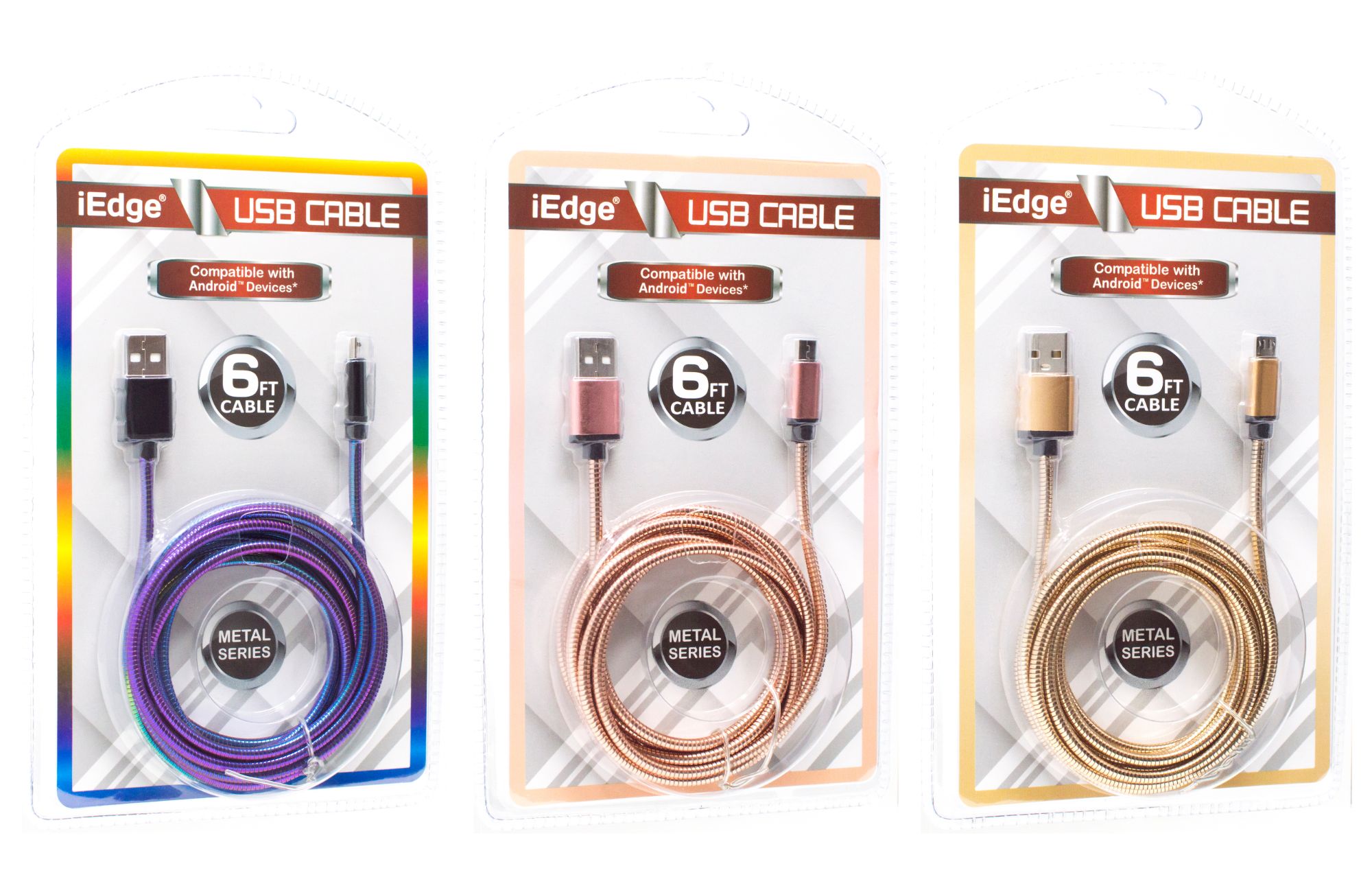 6' METAL Micro-USB Cables