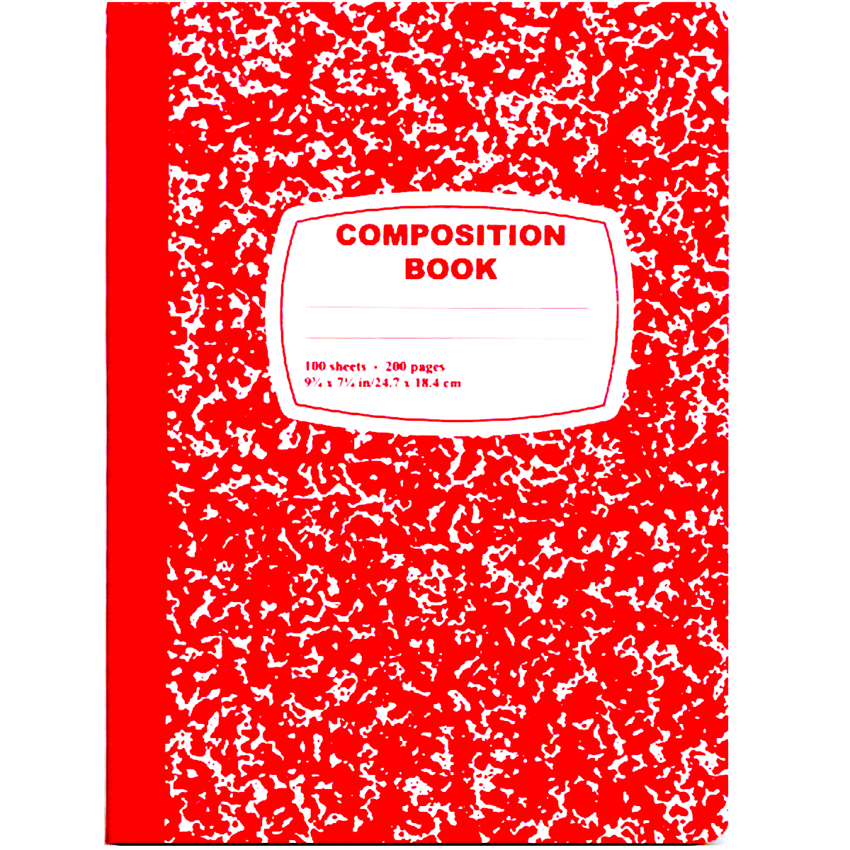 Red Marbled Composition NOTEBOOKs - 100-Sheet