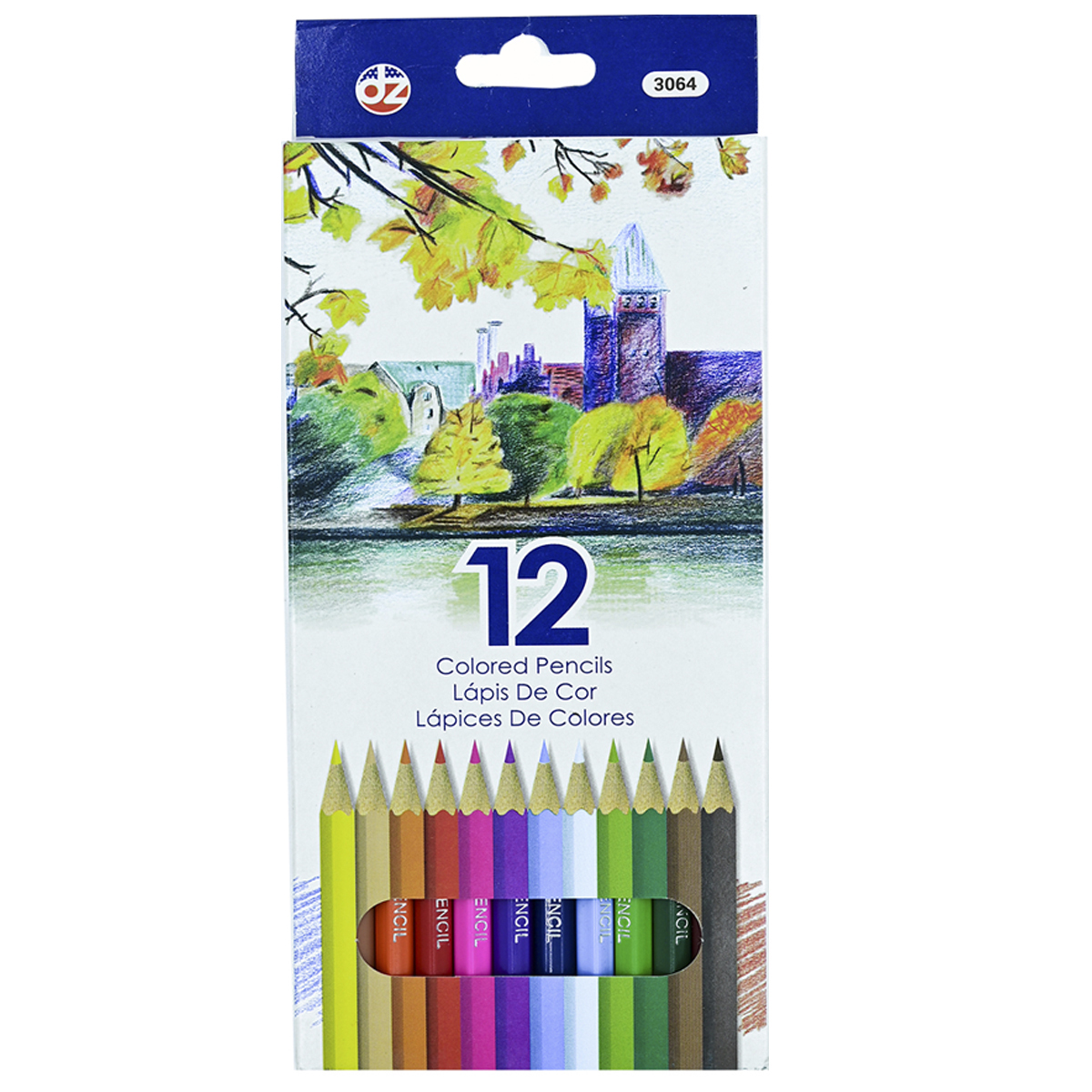 12 Ct. Pre-Sharpened Colored PENCILs - Assorted Colors