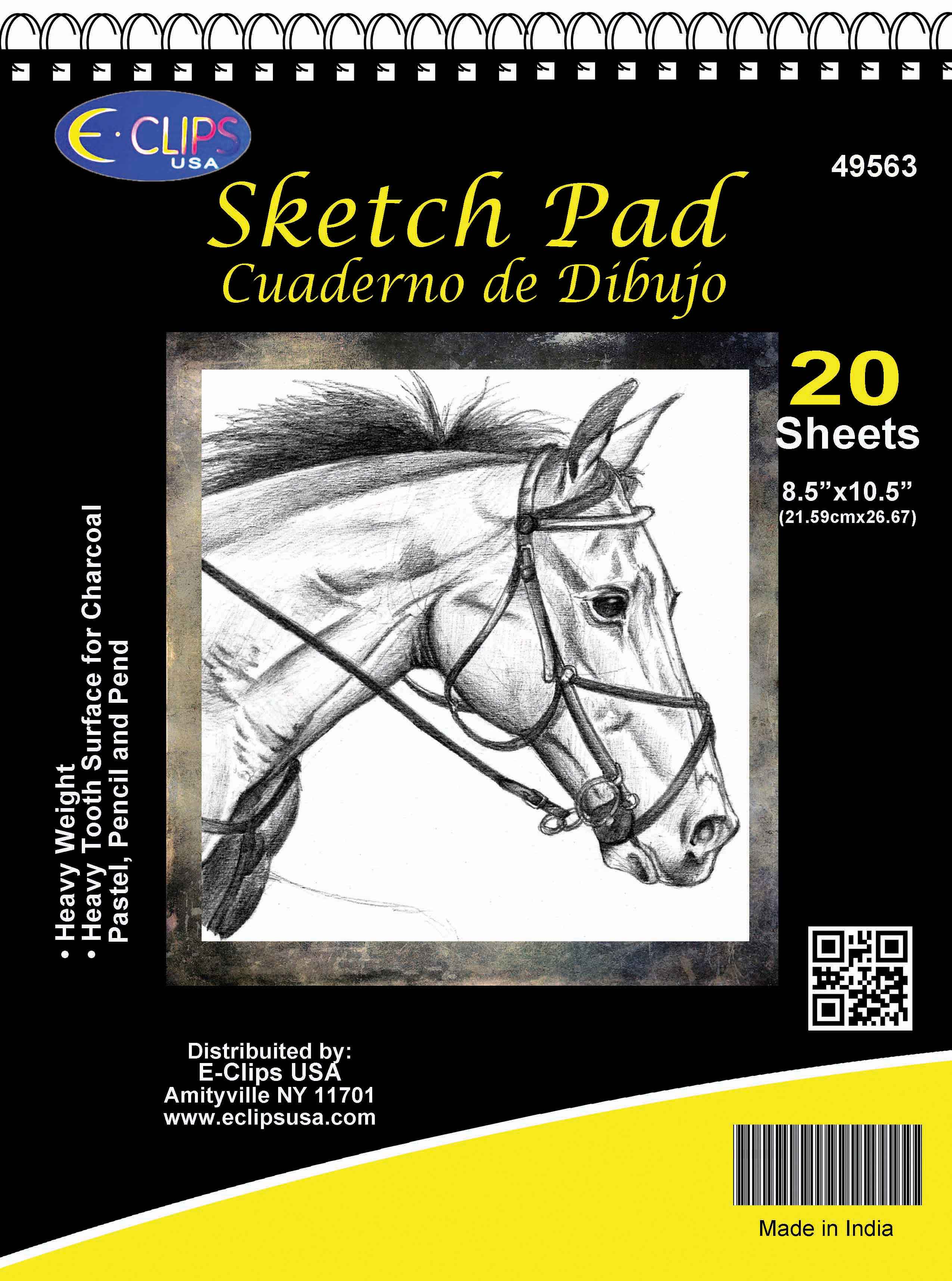 ''20-Sheet  7'''' x 11'''' Premium Quality Sketch Pads w/ TOP Bound Spiral''