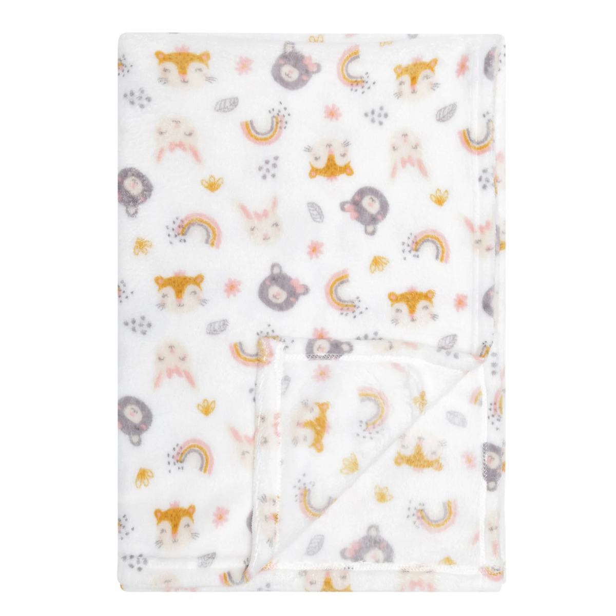 Large-Size Ultra Soft Unisex FLEECE Baby BLANKET w/ Bear Print