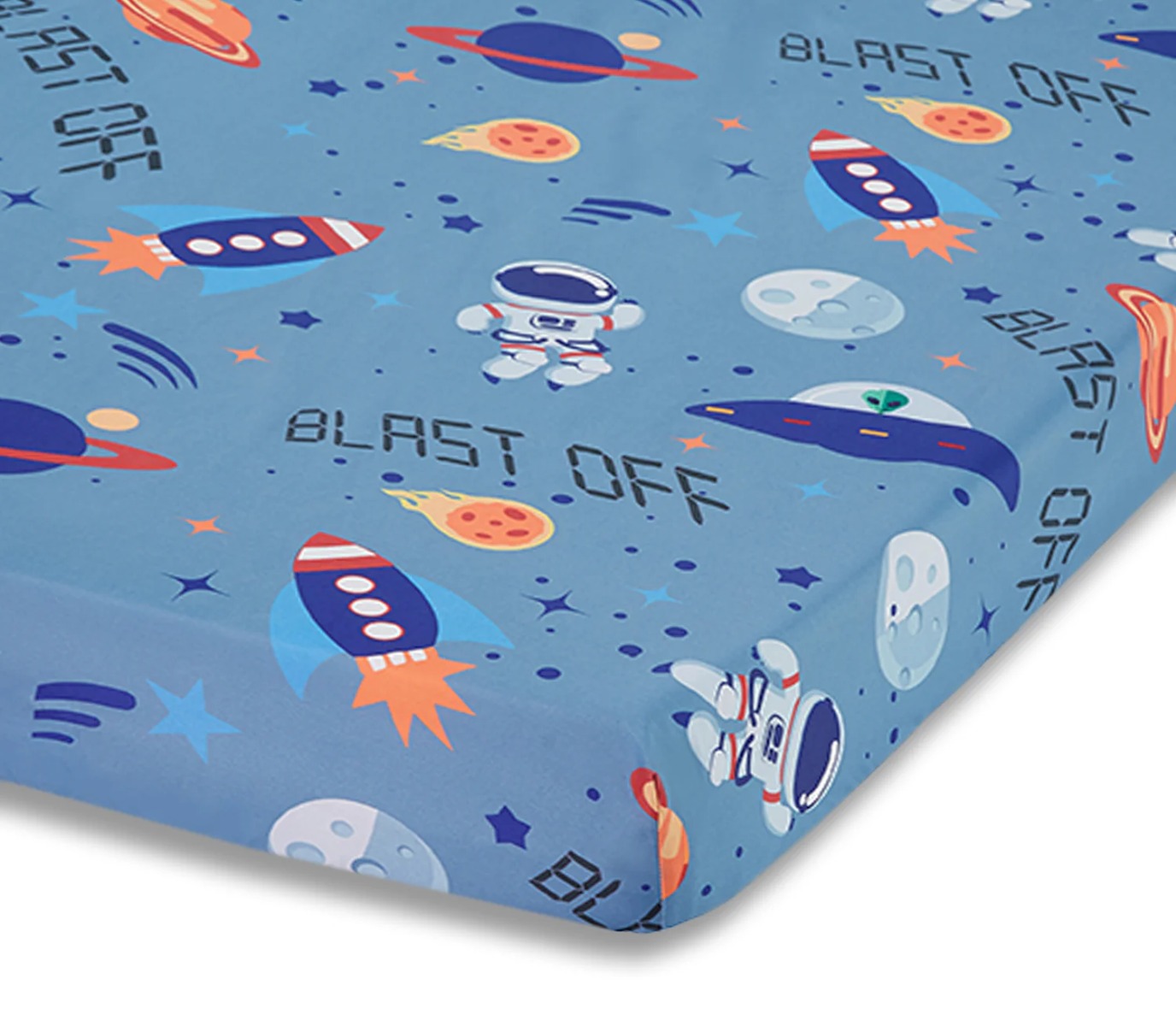 Fitted Crib SHEET - Outerspace Adventures Print