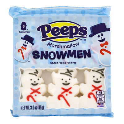 CHRISTMAS Peeps 6ct Marshmallow Snowmen 3 Oz Counter Display