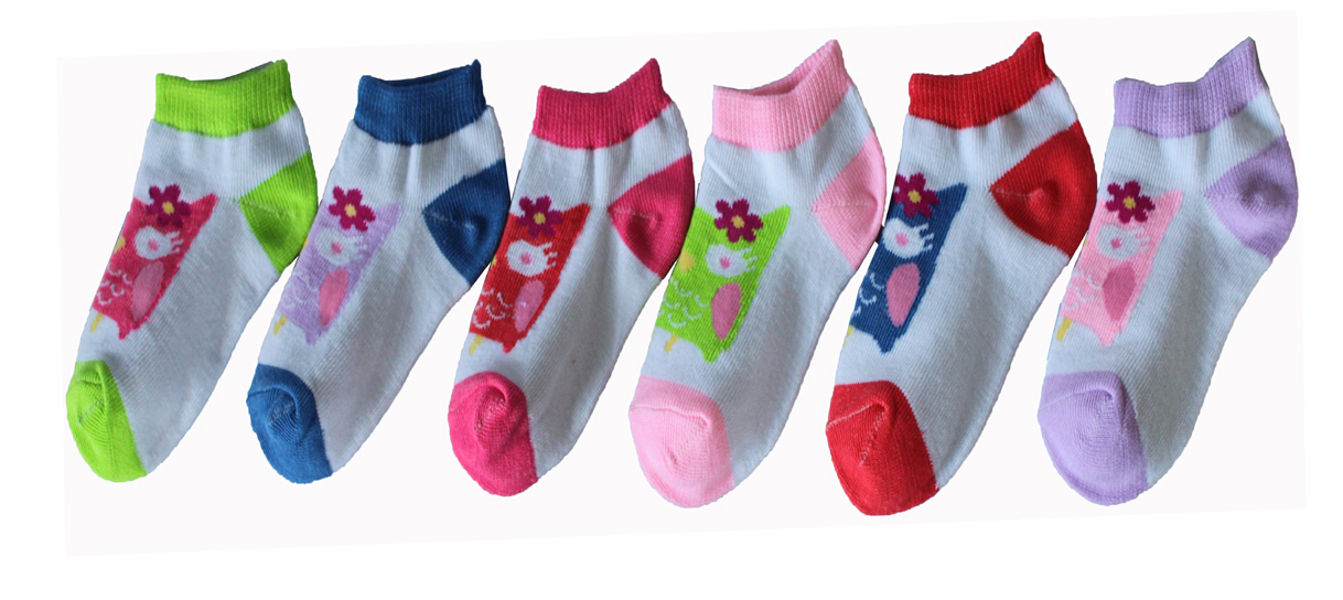 Boy's & Girl's Low Cut Novelty Socks - Cat ANIMAL Print - 3-Pair Packs - Size 6-8