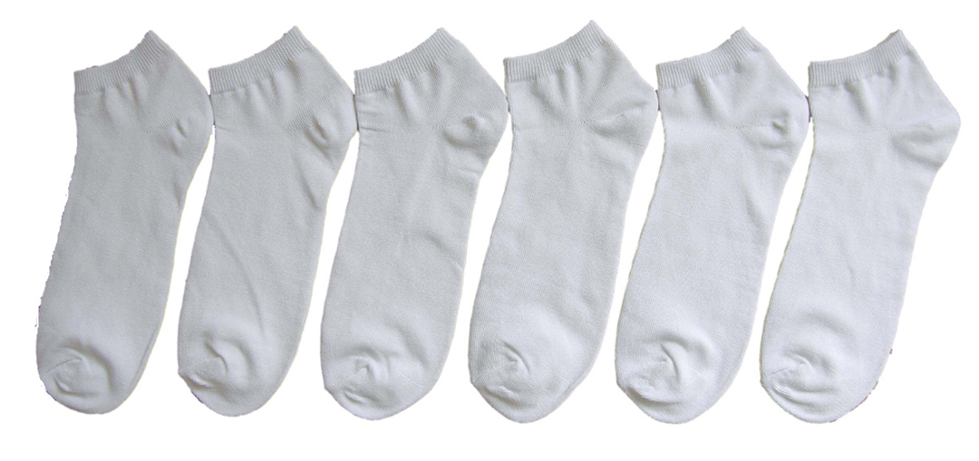 Men's White Low-Cut SOCKS - Size 10-13