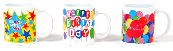 11oz Happy Birthday MUGs w/ Box