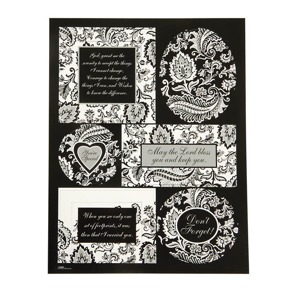 Photo FRAMEs & Magnet Sets w/ Inspirational Messages - Black & White