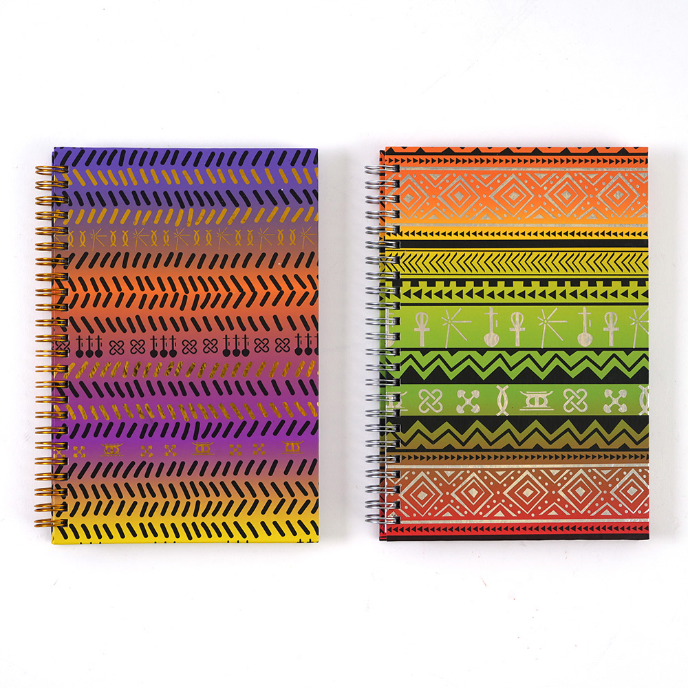 100-Sheet Hard COVER Embroidered Journals w/ Dashiki & Tribal Prints