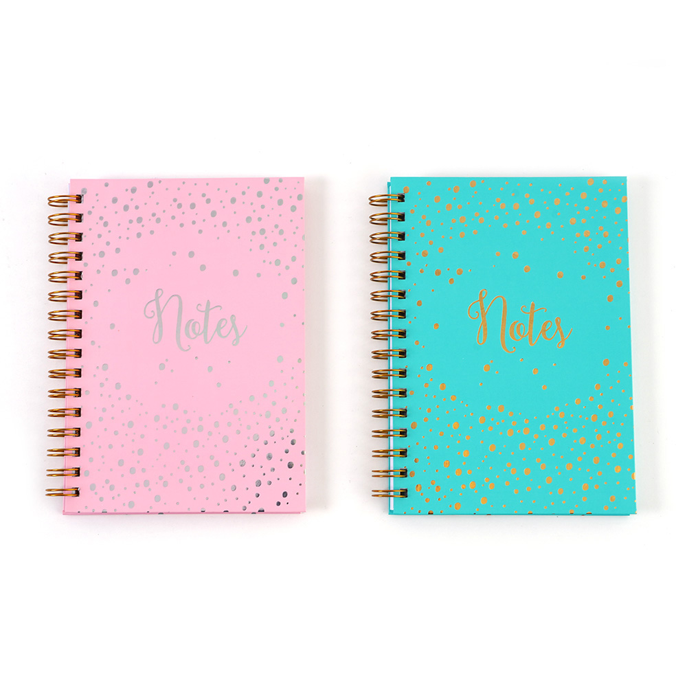 100-Sheet Hard COVER Pastel Journals w/ Embroidered Sparkles & Logo