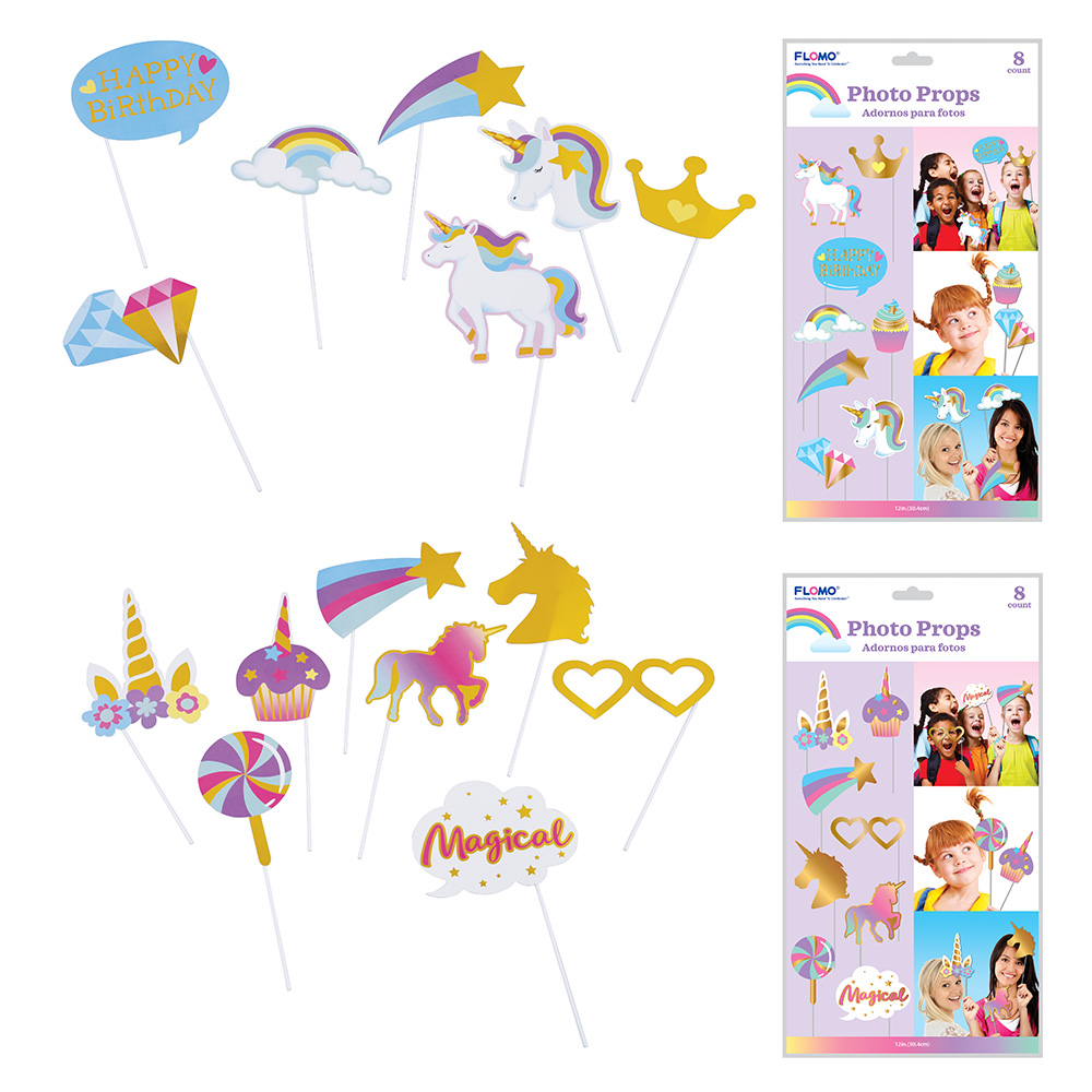 ''12'''' UNICORN Photo Props w/ Hot Stamping''