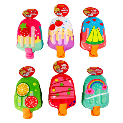 Dog Toy PLUSH 6 Asst Popsicledesigns Hang Tag In Pdq#p32598