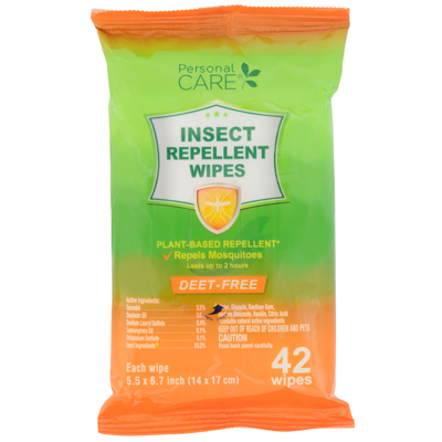 Insect Repellent Wipes 42ct Plant Based Personal CARE