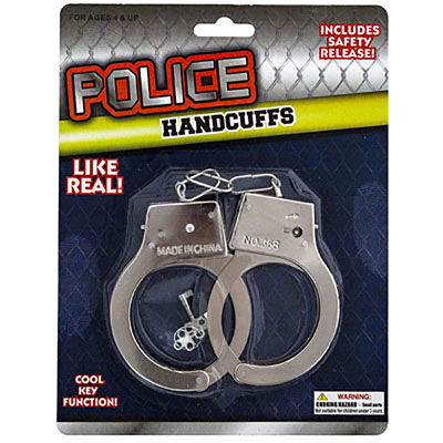 Handcuff METAL Diecast W/keys Blistercard