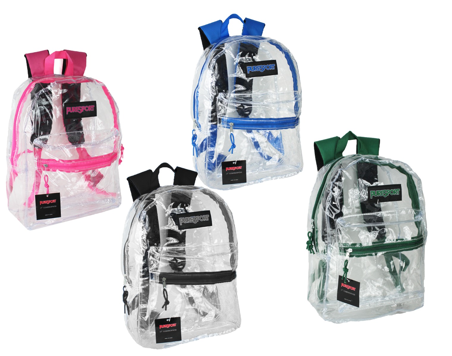 Clear backpacks cheap in bulk