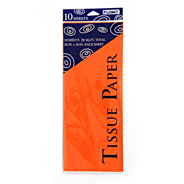 Orange Tissue Paper - 10-Sheet-Packs