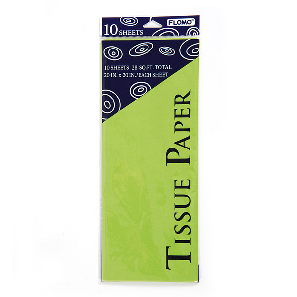 Lime Green Tissue Paper -10-Sheet-Packs