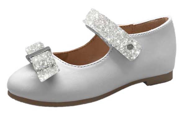 Toddler Flower Girl Dual Strapped WEDDING Flats w/ Embroidered Glitter